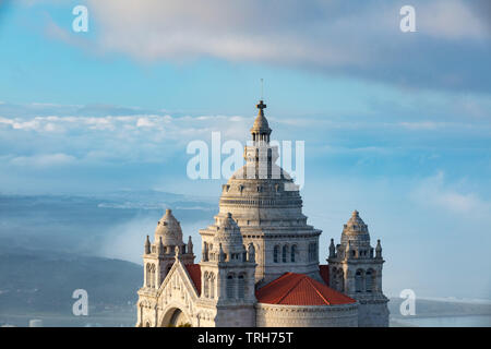 Santuário de Santa Luzia und der Küste, Viana do Costelo, Norte, Portugal Stockfoto