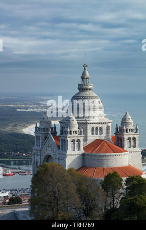 Santuário de Santa Luzia und der Küste, Viana do Costelo, Norte, Portugal Stockfoto