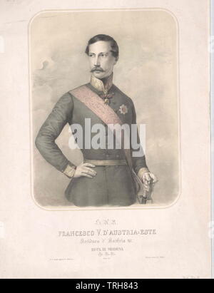 Francis V, Erzherzog von Österreich-este Herzog von Modena, Additional-Rights - Clearance-Info - Not-Available Stockfoto