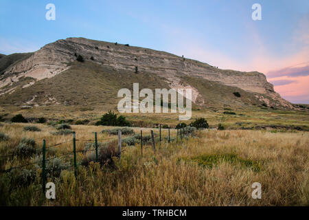 Hügel von North Platte River Valley, Western Nebraska, USA Stockfoto