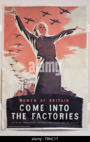 Weltkrieg Plakat, Wales, Großbritannien Stockfoto