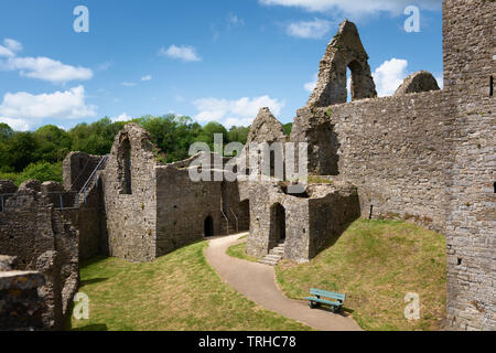 Oystermouth Castle, Wales, Großbritannien Stockfoto