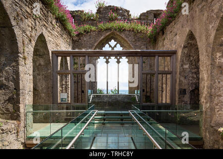 Alina's Kapelle, Oystermouth Castle, Wales, Großbritannien Stockfoto