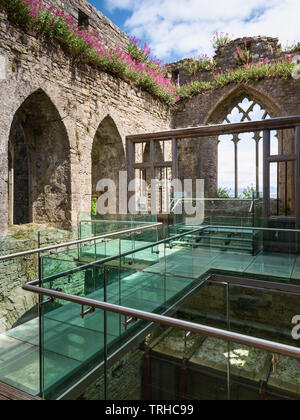 Alina's Kapelle, Oystermouth Castle, Wales, Großbritannien Stockfoto