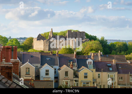 Oystermouth Castle, Wales, Großbritannien Stockfoto