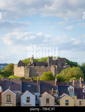 Oystermouth Castle, Wales, Großbritannien Stockfoto