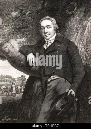 EDWARD JENNER (1749-1823), englischer Arzt und pockenimpfstoff Pioneer Stockfoto