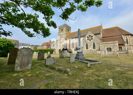 St Leonards Kirche, Seaford, East Sussex Stockfoto