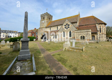 St Leonards Kirche, Seaford, East Sussex Stockfoto