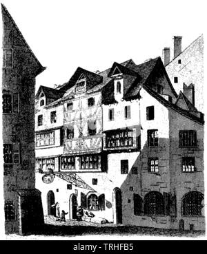 Stadthaus in Nürnberg (16. Jahrhundert),, (kulturelle Geschichte Buch, 1875) Stockfoto