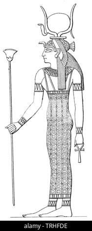 Ägyptischen Gott: Hathor,, (kulturelle Geschichte Buch, 1875) Stockfoto