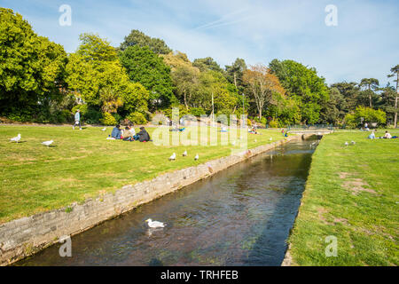 Die untere Gärten, die zu der Küste in Bournemouth in Dorset, England, UK. Stockfoto