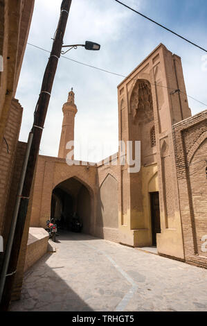 Das Äußere des Nain Grand Moschee oder 'Masjed-e Jame' Nain" in Persisch, ist eine Gemeinde Moschee und eine der ältesten des Iran. Es stammt ursprünglich zu t Stockfoto