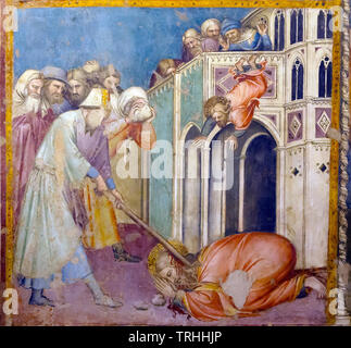 St der Apostel Philippus und Jakobus der Jüngere, Detail, Fresco, Parri di Spinello, Basilika San Domenico, Arezzo, Toskana, Italien, Europa Stockfoto