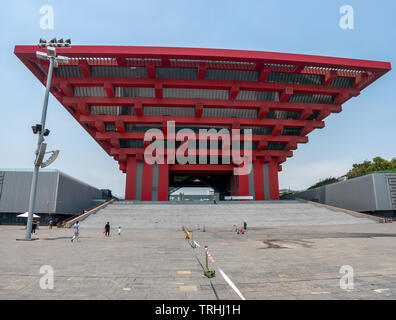 CHINA, Shanghai, 8. Mai 2019 - Panorama Blick auf Shanghai Art Museum China World Expo 2010 China Pavillon Stockfoto