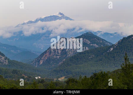 Überblick über tahtalı Berg in Antalya Stockfoto