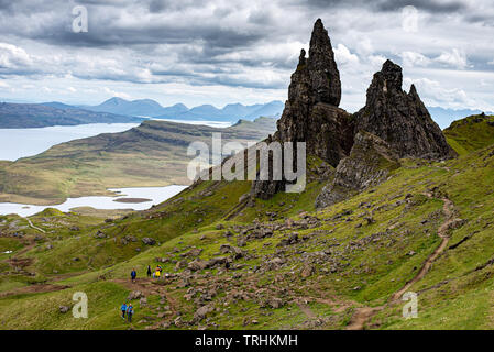 Der alte Mann von Storr Trotternish Halbinsel Isle of Skye Schottland Stockfoto