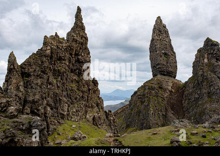 Der alte Mann von Storr Trotternish Halbinsel Isle of Skye Schottland Stockfoto