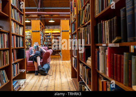 Richard stand Buchhandlung, Lion Street, Heu auf Wye, Wales Stockfoto