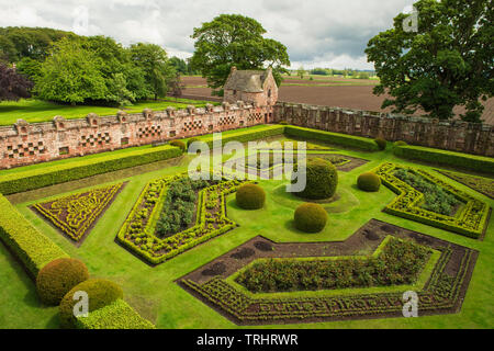 Edzell Castle, Angus, Schottland. Die aufwendige ummauerten Garten wurde 1604 angelegt. Stockfoto