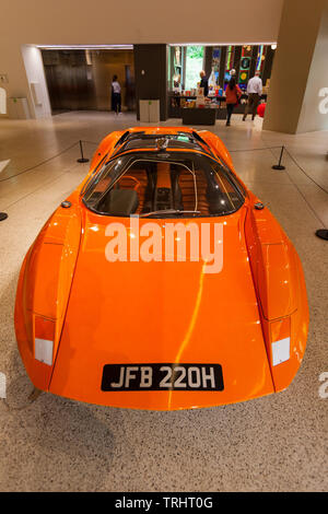 Adams Brüder Sonde 16 Sport Auto an der Stanley Kubrick Ausstellung, das Design Museum, Kensington, London, Vereinigtes Königreich. Stockfoto