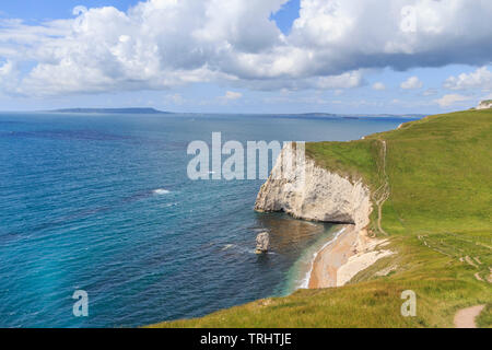 Bat-Kopf, zu Fuß von Durdle Door zu osmingon Bay jurassic Heritage Küste von Dorset England uk Gb Stockfoto