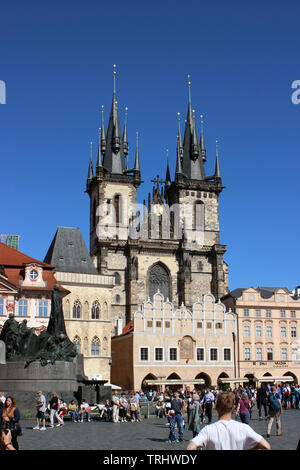 Die teynkirche am Altstädter Ring in Prag, Tschechische Republik Stockfoto