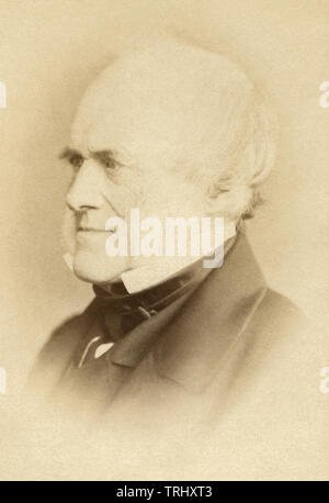 Sir Charles Lyell, 1. Baronet FRS (1797-1875) war ein britischer Rechtsanwalt und dem führenden Geologen seiner Zeit. Er ist bekannt für sein Buch Principles of Geology, die das Konzept des Aktualismus populär. (Foto von Elliott & Fry, c1869) Stockfoto