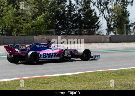 Barcelona, Spanien. Feb 15th, 2019 - Lance Spaziergang von Kanada mit 18 Punkt SportPesa Racing F1-Team während der F1-Test am Circuit de Catalunya. Stockfoto