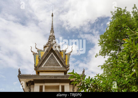 Choeung Ek Völkermord Denkmal Stupa in den Killing Fields, Phnom Penh, Kambodscha, Asien Stockfoto