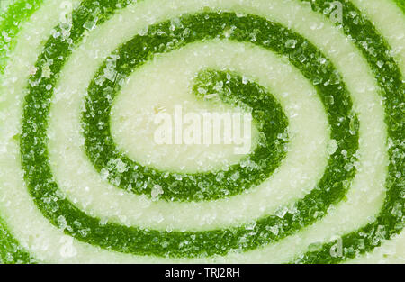 Grüne Marmelade Zucker Nahaufnahme, Hintergrund Stockfoto
