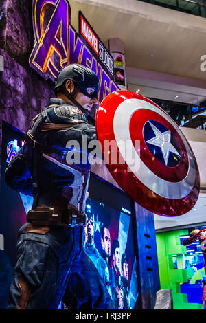 Singapur - Mai 4, 2019: Marvel Studios "Rächer, Endgame Veranstaltung in Suntec City, Singapur. Stockfoto