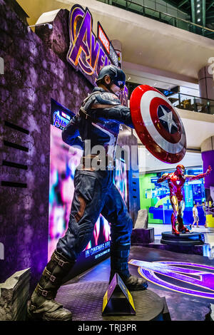 Singapur - Mai 4, 2019: Marvel Studios "Rächer, Endgame Veranstaltung in Suntec City, Singapur. Stockfoto