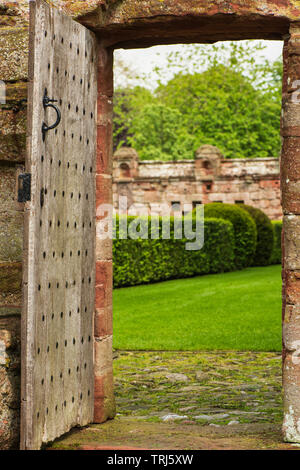 Edzell Castle, Angus, Schottland. Die aufwendige ummauerten Garten wurde 1604 angelegt. Stockfoto