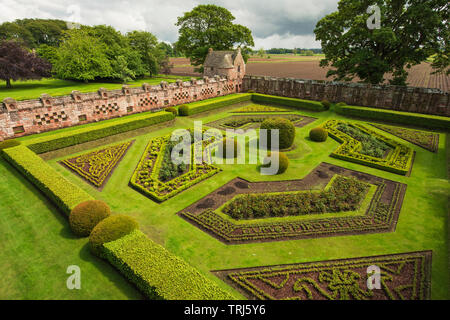 Edzell Castle, Angus, Schottland. Die aufwendige ummauerten Garten wurde 1604 angelegt. Stockfoto