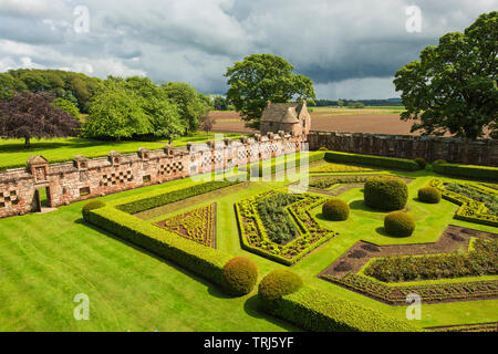 Edzell Castle, Angus, Schottland. Die aufwendige ummauerten Garten wurde 1604 angelegt. Stockfoto