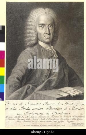 Montesquieu, Charles Baron de La Brède it de, Additional-Rights - Clearance-Info - Not-Available Stockfoto