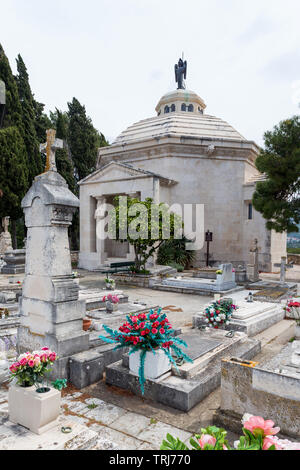 03. Mai 2019, Cavtat, Kroatien. Gebäude der Familie Mausoleum Racic Stockfoto