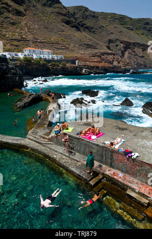 Piscinas de La Fajana. Costa de Valencia. Pueblo Barlovento. Isla La Palma. Pronvincia Santa Cruz. Islas Canarias. España Stockfoto