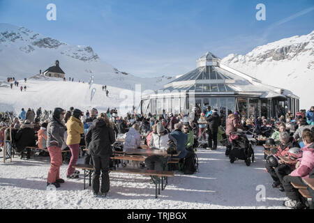 Deutschlands schönste Skigebiet Zugspitze Gletscher Ski Resort, Bayern, Deutschland Stockfoto