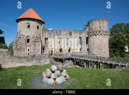 Cēsis Burg, Cesis, Lettland Stockfoto