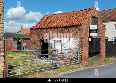 Grundstück zu verkaufen im Dorf Asselby, East Yorkshire, England, Großbritannien Stockfoto