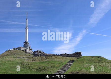 Der Puy de Dome Vulkan Gipfel. Auvergne, Frankreich, Europa Stockfoto