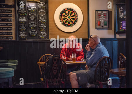 Die Union Inn Mortonhampstead Dartmoor England UK. Mai 2019 Die Union Inn ist eine traditionelle Taverne mit einer mehrere Jahrhunderte zurückreichende Geschichte. Ich Stockfoto