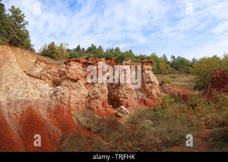 Die "Vallee des Heiligen" ist ein berühmter geologischen Formation, in der Auvergne, Frankreich Stockfoto
