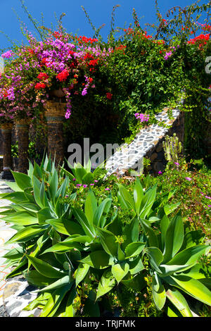 Plaza La Glorieta. Pueblo Las Manchas. Isla La Palma. Provincia Santa Cruz. Islas Canarias. España Stockfoto