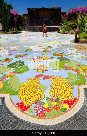 Plaza La Glorieta. Pueblo Las Manchas. Isla La Palma. Provincia Santa Cruz. Islas Canarias. España Stockfoto