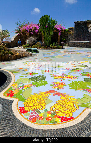 Plaza La Glorieta. Pueblo Las Manchas. Isla La Palma. Provincia Santa Cruz. Islas Canarias. España Stockfoto