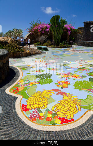 Plaza La Glorieta. Pueblo Las Manchas. Isla La Palma. Provincia Santa Cruz. Islas Canarias. España Stockfoto