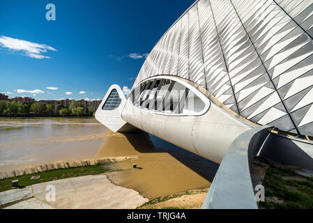 Brücke Pavillon auf Expozaragoza von Zaha Hadid, Zaragoza, Aragon, Spanien, Stockfoto